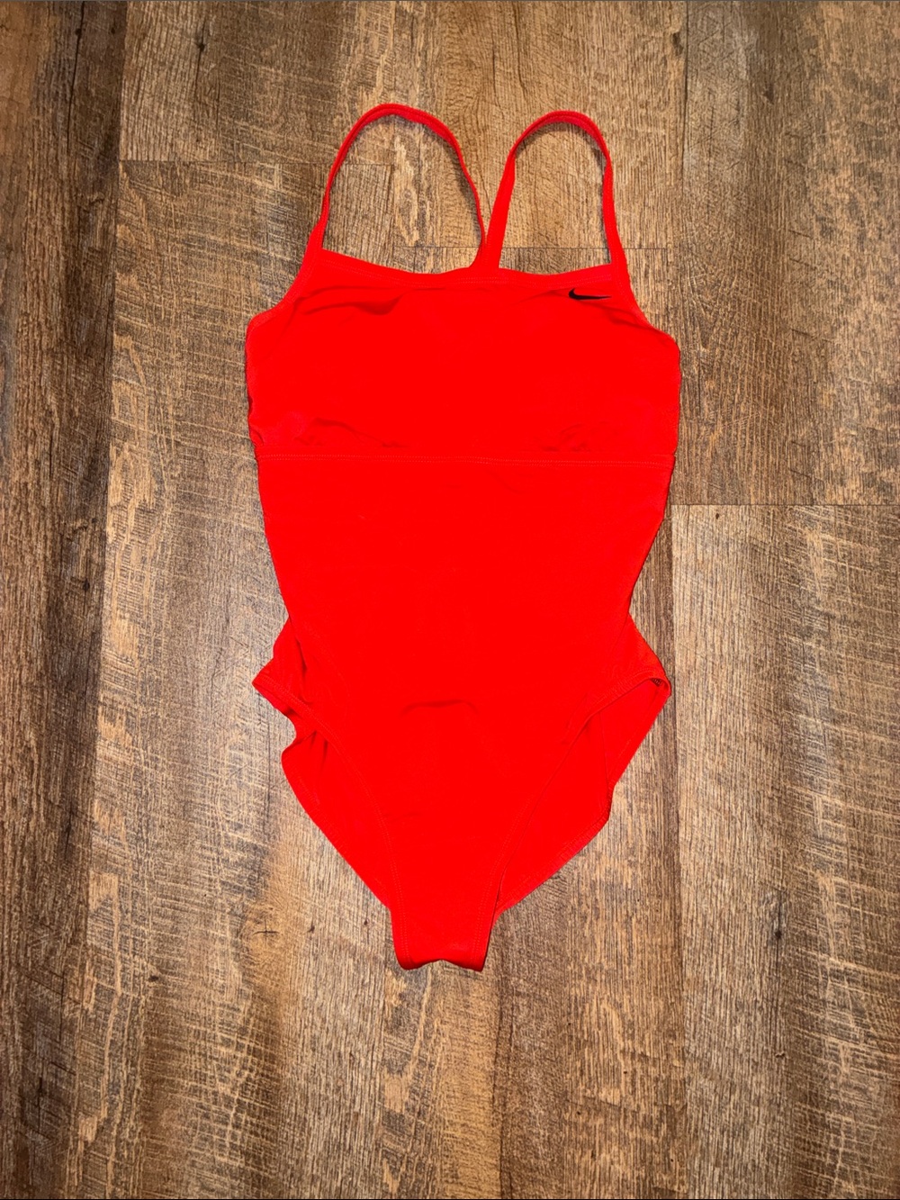 Nike Red One-Piece Women's Swimsuit with Thin Straps